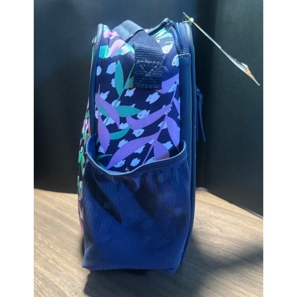 Fit + Fresh Insulated Lunch Tote With 2 Containers Floral Design Purple & Blue C - Picture 8 of 15